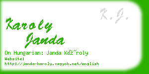 karoly janda business card